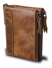 Billetera de Hombre con Bloqueo Rfid Monedero Cuero 100%