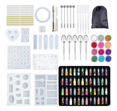 Set 326 Moldes Silicona Para Velas Resina Joyería Collar