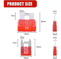 Kit 300pcs Fusibles Coche Automotriz Con Caja