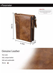 Billetera de Hombre con Bloqueo Rfid Monedero Cuero 100%