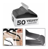 Colgador Ropa Antideslizante Pack 50 Unid Gancho Terciopelo