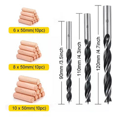 Set 41 Guia Plantilla Para Tarugos De Madera Amarrillo