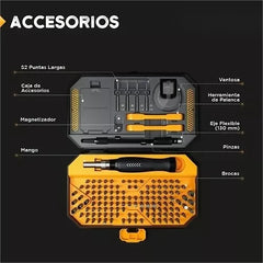 Juego Kit De 145 En 1 Desarmadores Destornilladores