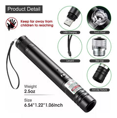 Puntero Laser Verde Astronómico Largo Alcance Recargable