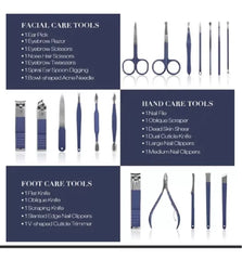 Set De Manicura Y Pedicura Porfesional 18 Piezas