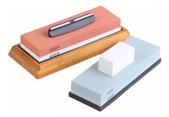 Set Piedras De Afilar 400/1000 3000/8000 + Base Bambú + Guía