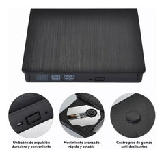 Grabador Dvd Externo Lector Usb Cd Reproductor Windows Mac