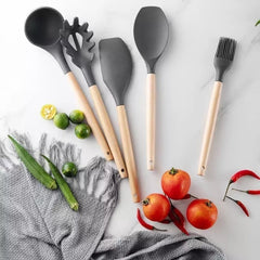 Set 11 Utensilios De Cocina Antiadherentes De Silicona