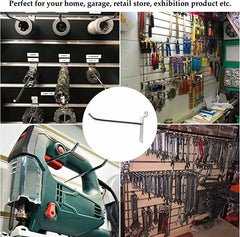 Pack 100 Ganchos Gancheras Panel Ranurado 15 Cm Exhibidor