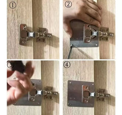 10pz Herramienta Montaje Armario Muebles Reparación Bisagra