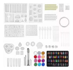 Set 326 Moldes Silicona Para Velas Resina Joyería Collar