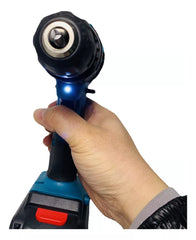 Taladro Percutor Inalambrico 2 Baterías Maleta Y Accesorios