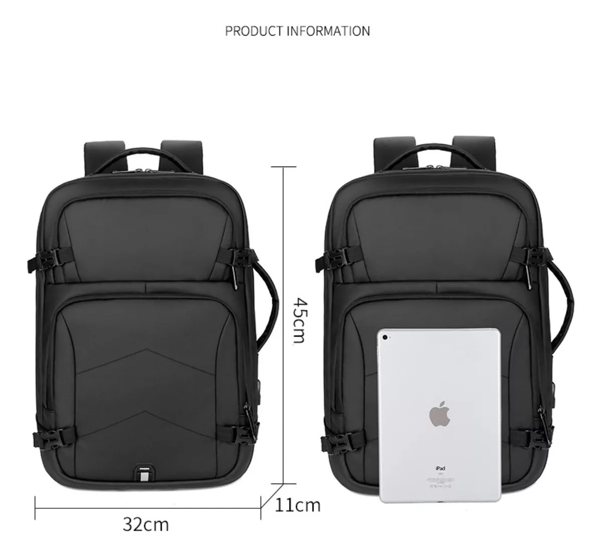 Mochila Maleta Seguridad Antirrobo Impermeable Multifunciona