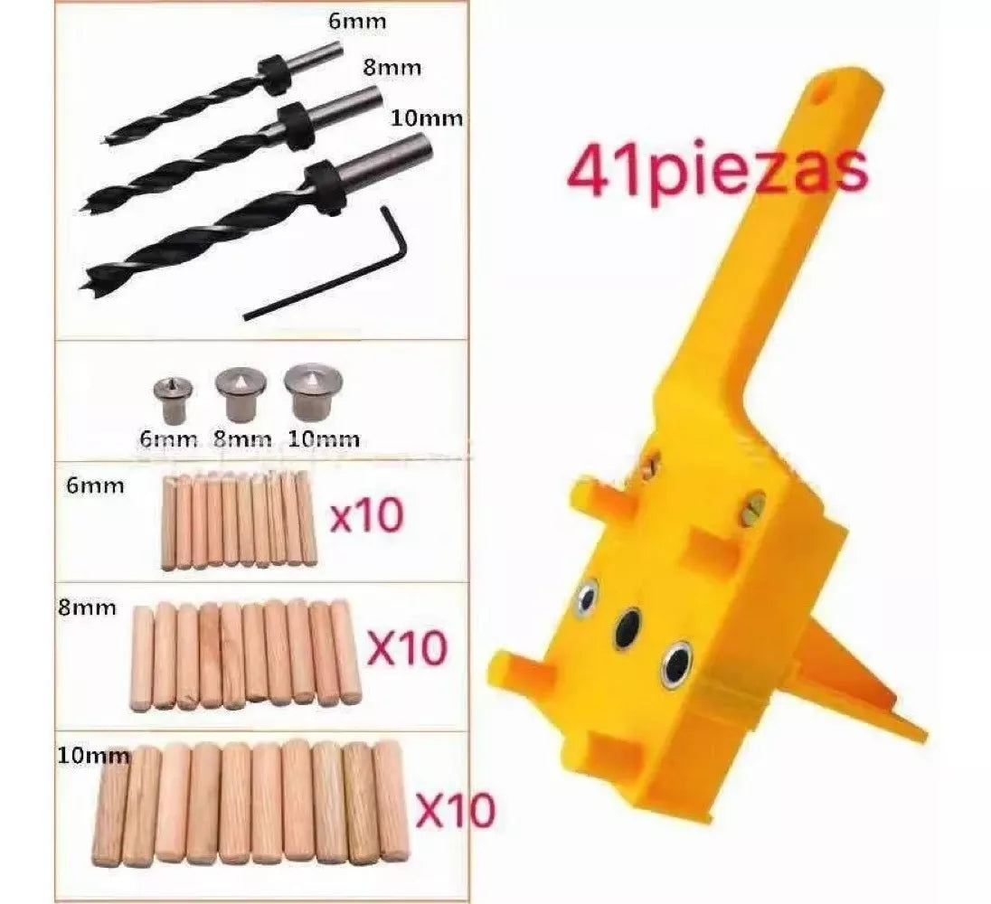 Set 41 Guia Plantilla Para Tarugos De Madera Amarrillo