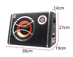 Subwoofer Plano Amplificado Parlante+ Kit Instalación