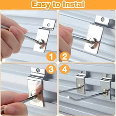 Pack 100 Ganchos Gancheras Panel Ranurado 15 Cm Exhibidor