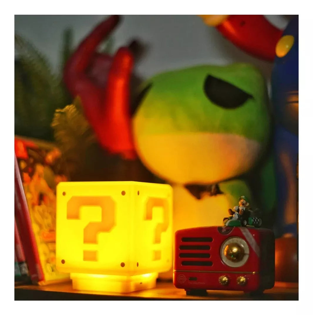 Lámpara Luces Mario Bros Nintendo Cubo Led Gamer Con Sonido