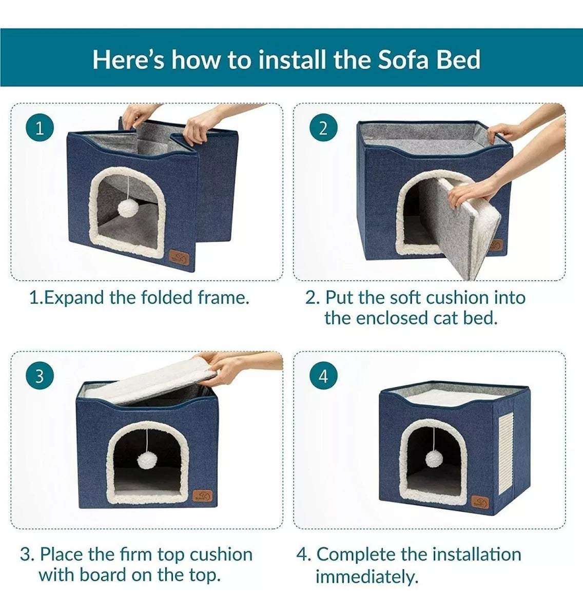 Cama Casa Iglu Para Mascotas Gato Y Perro Pequeño