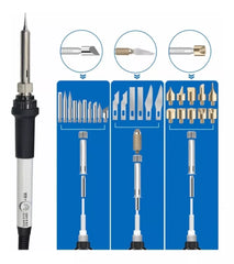 Pirograbador Madera Cautín Soldador Punto Lápiz 60w 101 Pcs