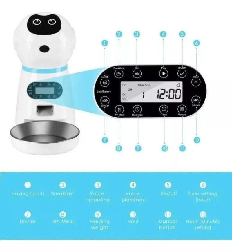 Robot Alimentador Automático Para Mascotas Dispensador
