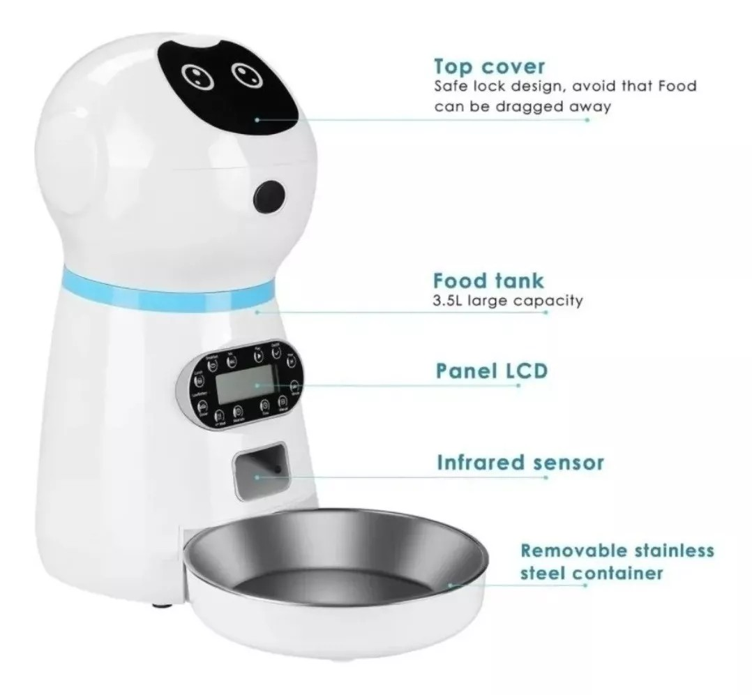 Robot Alimentador Automático Para Mascotas Dispensador